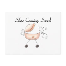 Carriage She's Coming Soon postcards by maternity Carriage She's Coming Soon postcards