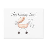 Carriage She's Coming Soon postcards
