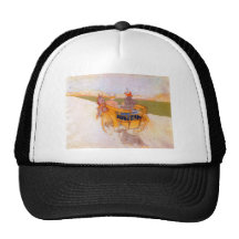 Carriage with Dog by Toulouse-Lautrec Mesh Hats