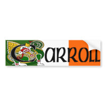 Carroll Dragon Irish Flag Bumper Sticker bumper stickers