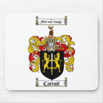 CARROLL FAMILY CREST - CARROLL COAT OF ARMS mousepads by heraldics CARROLL FAMILY CREST - CARROLL COAT OF ARMS mousepads