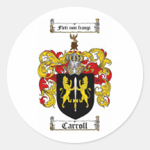CARROLL FAMILY CREST -  CARROLL COAT OF ARMS STICKERS