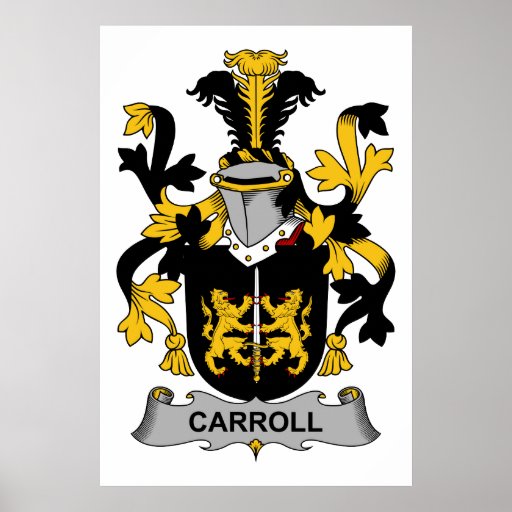 Carroll Family Crest Poster Zazzle