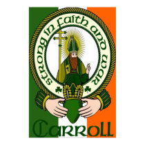 Carroll Motto Irish Flag Poster Print by irishcountry Carroll Motto Irish Flag Poster Print