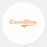 Carrollton Illinois Classic Design Round Sticker