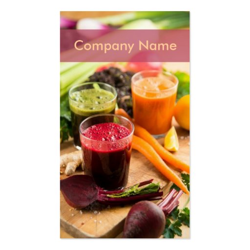 Carrot Beet Fresh Juice Business Card (front side)