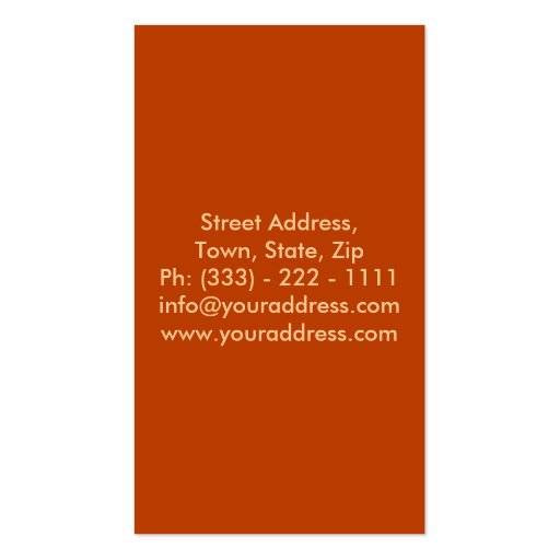 Carrot Beet Fresh Juice Business Card (back side)