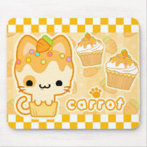 Carrot Cupcake Kitty Mousepad