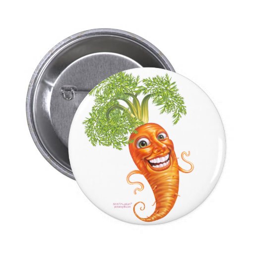 carrot pinback button Zazzle