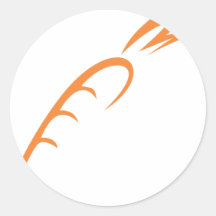 Carrot Vegetable Icon Round Stickers
