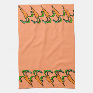 kitchen towel, carrot