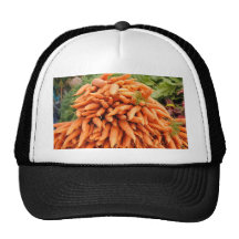 Carrots at Farmers market Trucker Hats