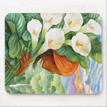 CARRYING CALA LILIES MOUSEPAD mousepads