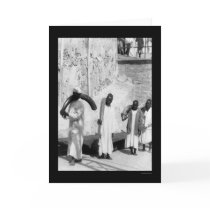 Carrying Ivory Tusks in Kenya 1902 cards