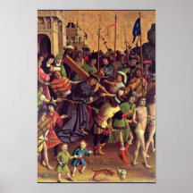 Carrying The Cross By Meister Der Darmstädter Pass Poster
