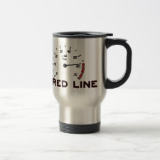 Cars and Driving - Red Line with Tachometer Coffee Mug