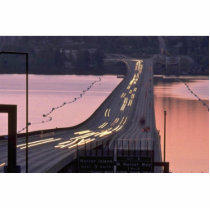 Cars Crossing A Bridge Acrylic Cut Outs