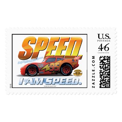 Cars' Lightning McQueen "I Am Speed" Disney postage