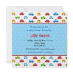 Cars Trucks Boys  Baby Shower Invitations