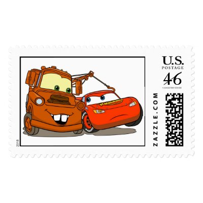 Cars's Lightning McQueen and Mater Disney postage