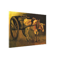 Cart with Red and White Ox by Van Gogh. Gallery Wrapped Canvas