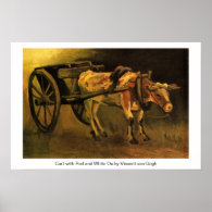Cart with Red and White Ox by Van Gogh. Print