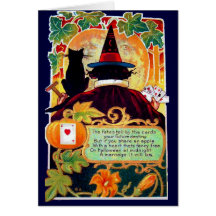 Carta de tarot de Halloween Tarjetón