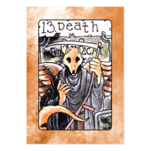 Carta de tarot de la muerte plantilla de tarjeta de negocio