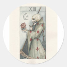 carta de tarot Dominic murphy de la muerte Pegatina Redonda