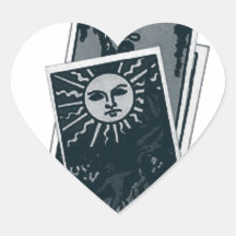 Cartas de tarot calcomanías corazones