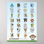 Cartel de los Alphabetimals - Versión española Posters