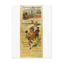 Cartel Toros Barcelona - Bullfighting Matador Postcard