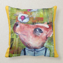 Carter Cow Throw Pillow pillows