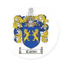 CARTER FAMILY CREST -  CARTER COAT OF ARMS stickers