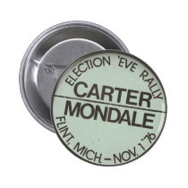 Carter Mondale Flint Michigan buttons