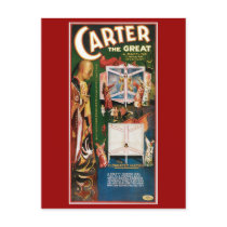 Carter The Great ~ Weird Wizard Vintage Magic Act Post Card