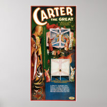 Carter The Great ~ Weird Wizard Vintage Magic Act Print
