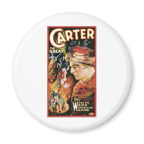 Carter The Great ~ Wizard Vintage Magic Act Magnet