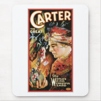 Carter The Great ~ Wizard Vintage Magic Act Mouse Pads