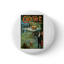 Carter The Mysterious ~  Vintage Magic Act Pinback Button