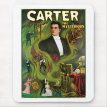 Carter The Mysterious ~  Vintage Magic Act Mouse Pads