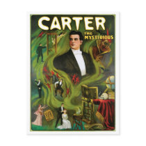 Carter The Mysterious ~  Vintage Magic Act Post Card