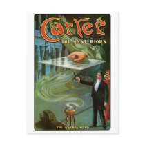 Carter The Mysterious ~  Vintage Magic Act Postcard