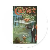 Carter The Mysterious ~  Vintage Magic Act Stickers