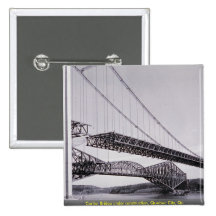 Cartier Bridge under construction, Quebec City, Qu Button