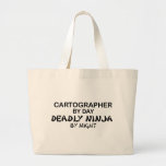 Cartographer Deadly Ninja by Night Canvas Bags