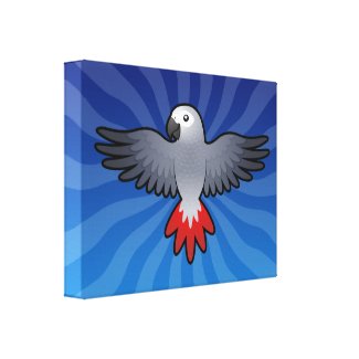 Cartoon African Grey Cartoon African Grey Painting