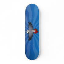 Cartoon African Grey / Amazon / Parrot Skateboard Deck