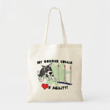 Cartoon Agility Border Collie Bag