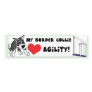 Cartoon Agility Border Collie Bumper Sticker